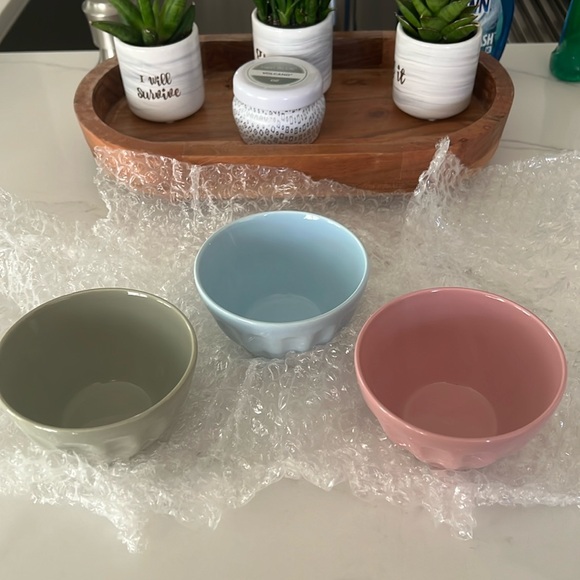 Pier 1 - 3 Piece Mini Ceramic Prep Bowls NIB - Picture 1 of 5